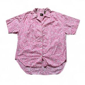 VINTAGE Liz Claiborne Liz Sport Pink floral button down Size M